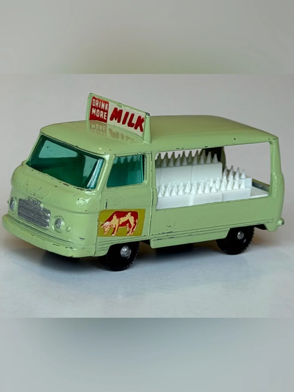 V Vintage Matchbox No. 21 Commer Bottle Float Drink More Milk Lesney England